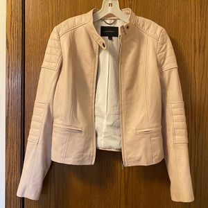 Banana Republic Blush Lamb Skin Moto Jacket